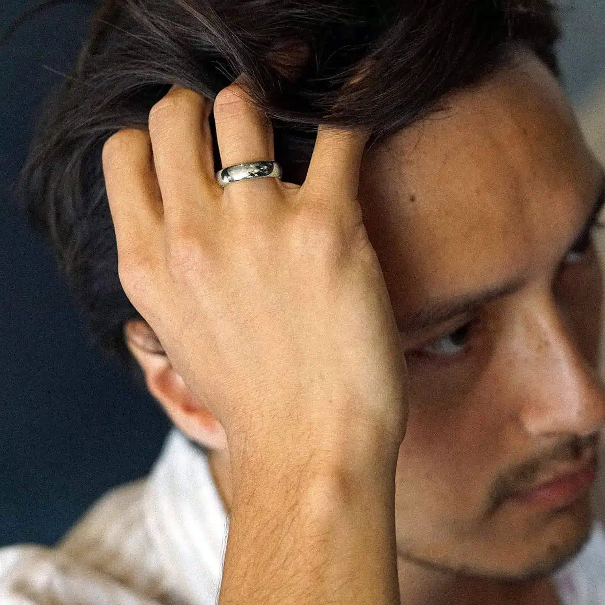 Tungsten ring grå bred