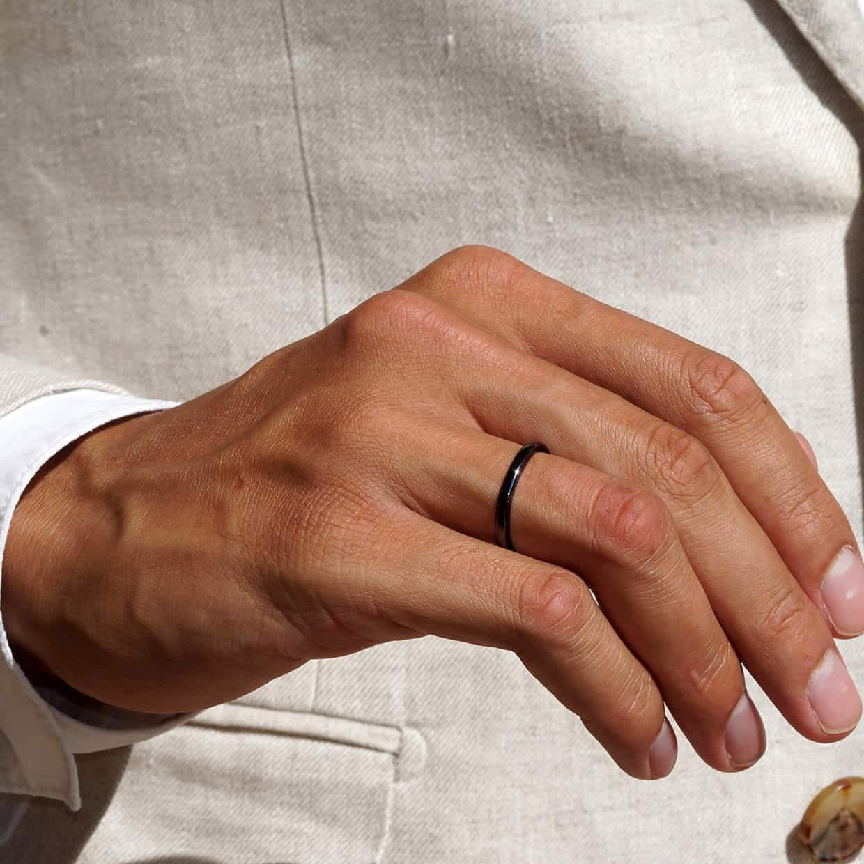 Tungsten ring sort smal