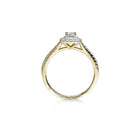 Oxford dobbelt halo guld ring