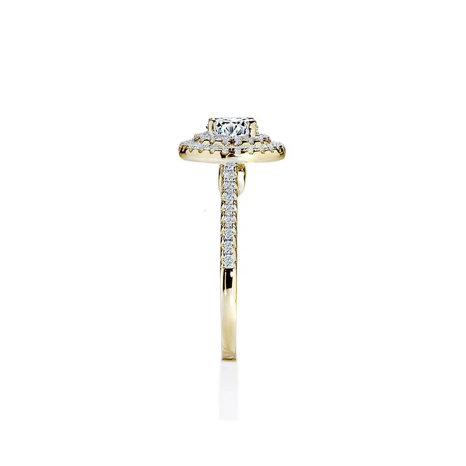 Oxford dobbelt rund guld ring