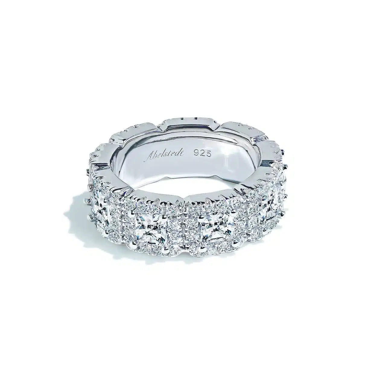 Oxford prinsesse &amp; round cut eternity ring