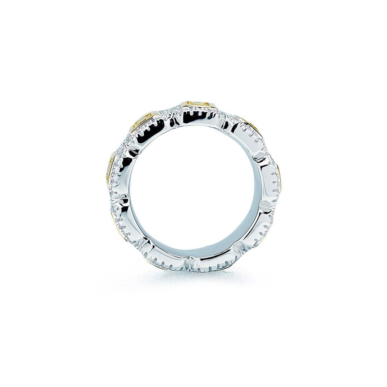 Oxford gul emerald cut eternity ring