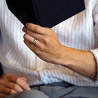 Tungsten ring grå bred