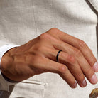 Tungsten ring sort smal