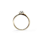 Oxford hvid halo ring med round cut i guld