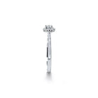 Genova rund halo diamant ring i hvidguld