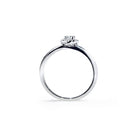 Oxford Silver Halo Square Solitaire Ring med sten