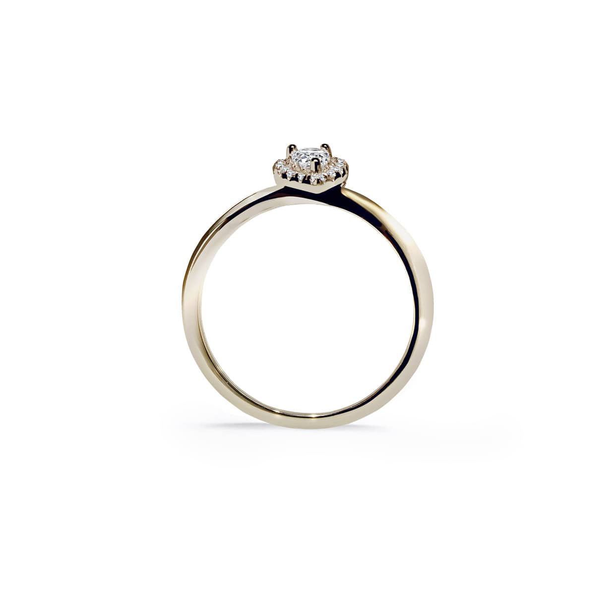 Oxford pear cut halo ring i guld