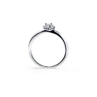 Oxford Silver Halo Pear Solitaire Ring