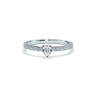 Oxford silver pear solitaire ring med sten