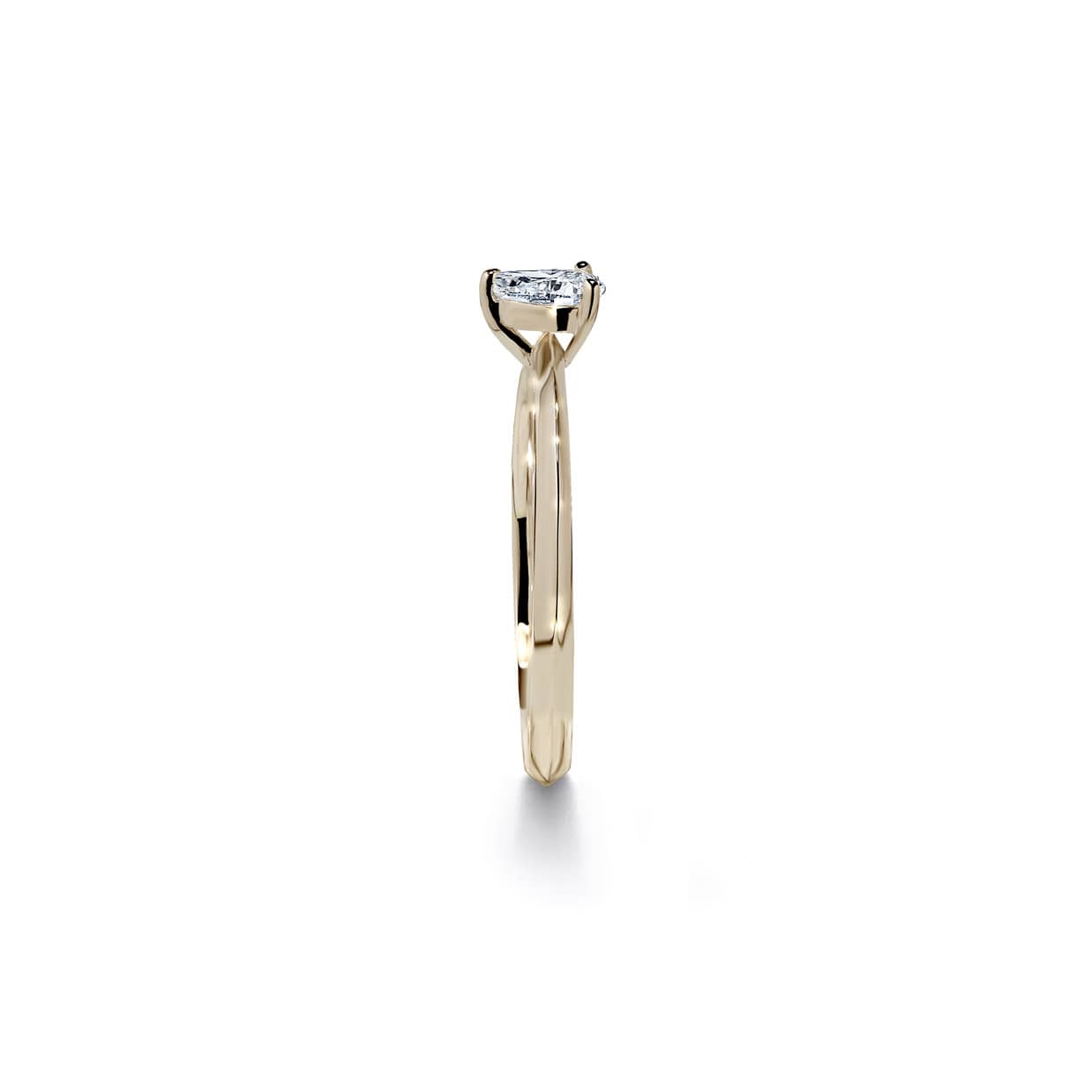 Oxford pear cut solitaire ring
