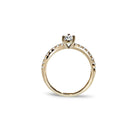 Love solitaire pæreformet diamant forlovelsesring i guld