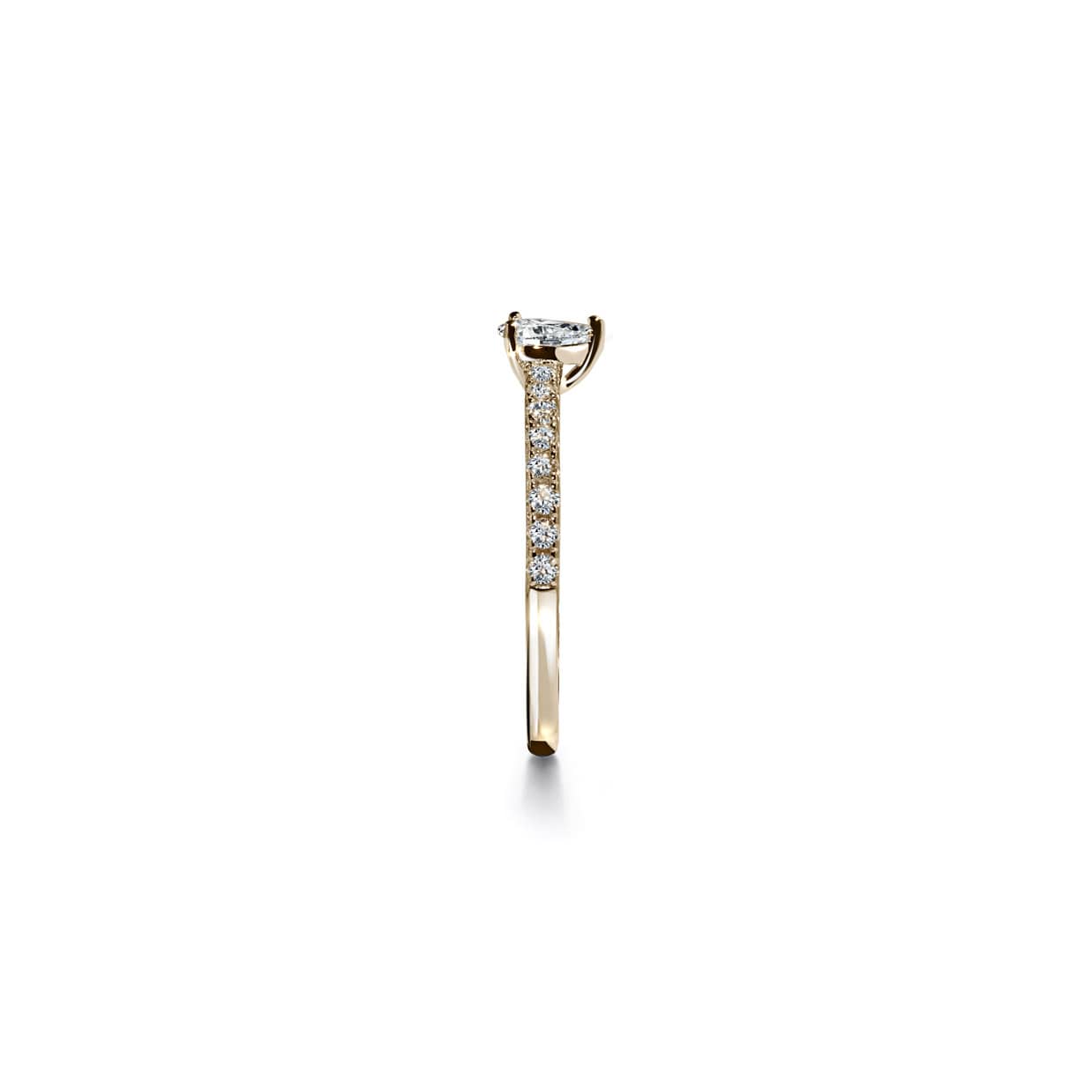 Oxford Pear Cut Solitaire ring i guld