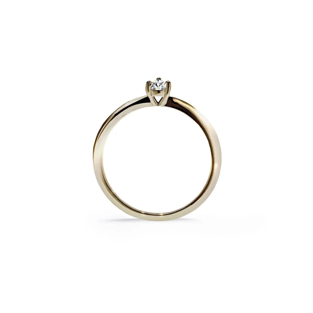 Oxford pear cut solitaire ring