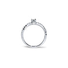 Oxford silver pear solitaire ring med sten
