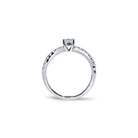 Amalfi klassisk rund diamant forlovelsesring i hvidguld