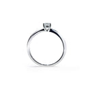 Paris rund diamant solitaire forlovelsesring i hvidguld