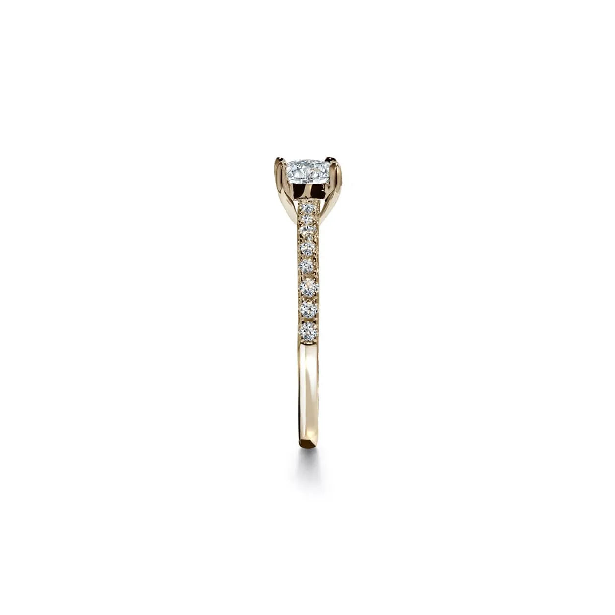 Oxford square cut solitaire ring i guld