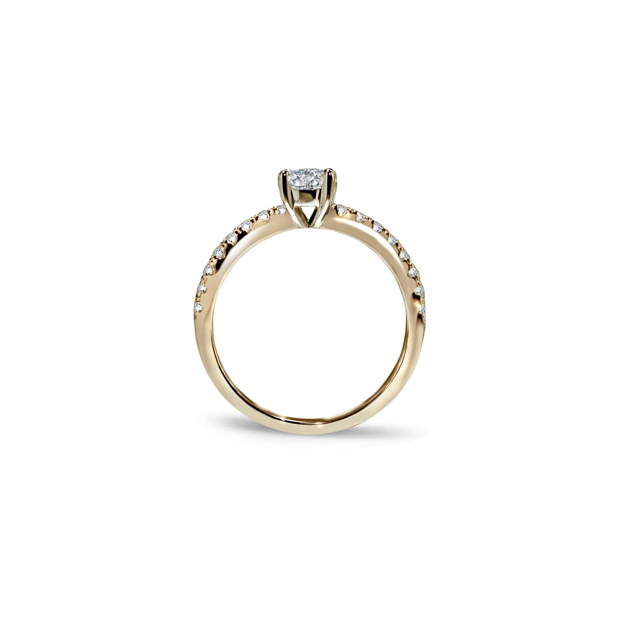 Oxford square cut solitaire ring i guld