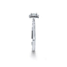 Oxford Silver Halo Square Solitaire Ring