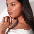 Juliette firkantet diamant forlovelsesring med halo i hvidguld