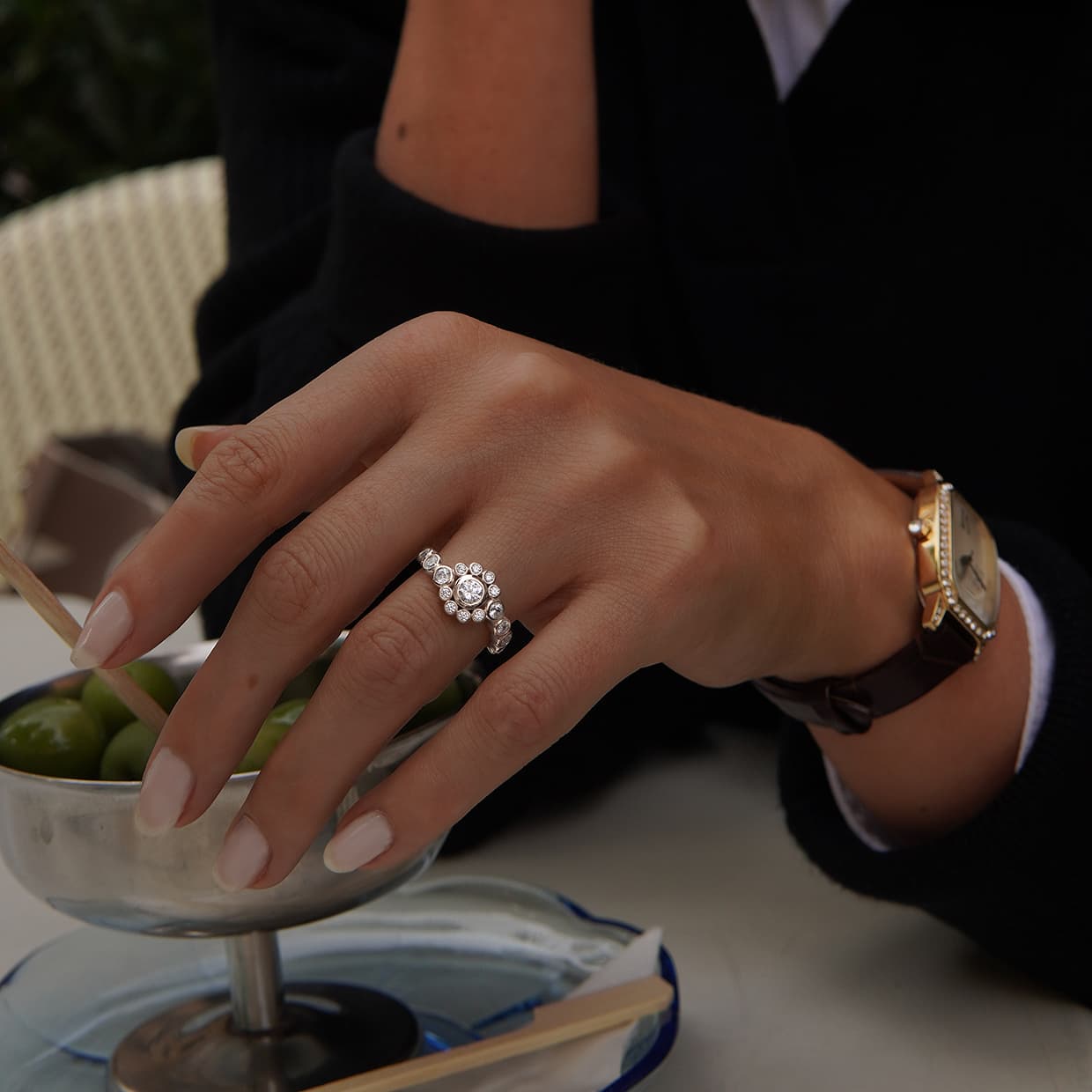 Oxford silver amore ring