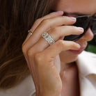 Oxford gul emerald cut eternity ring