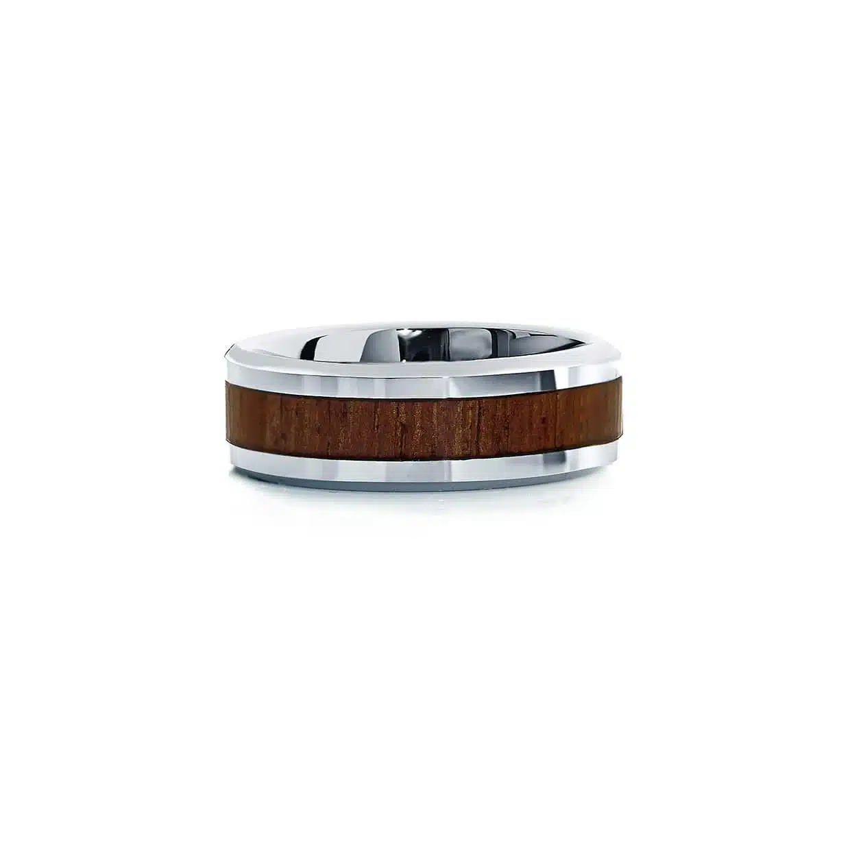 Tungsten Ring Wooden Grey