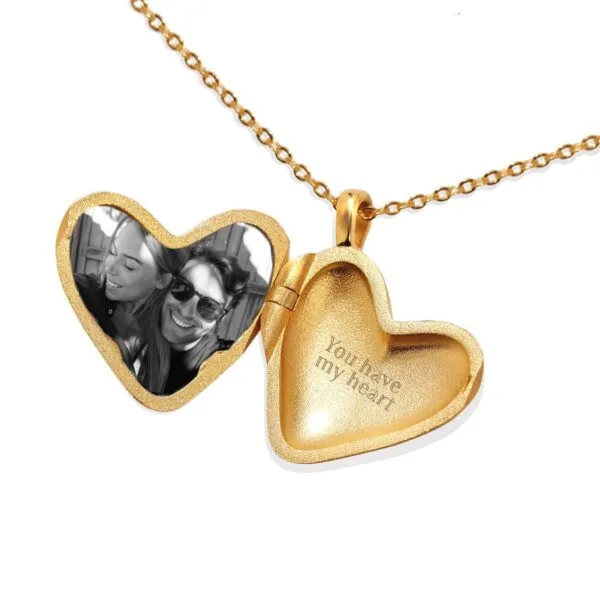 Engraveable Heart Locket necklace