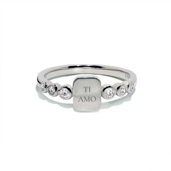 Oxford Personalized Silver Ring